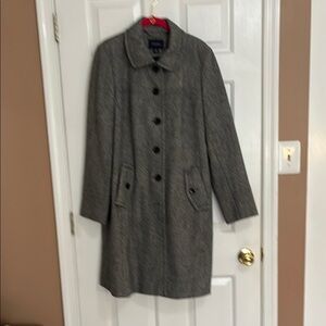 Lands End wool dress coat